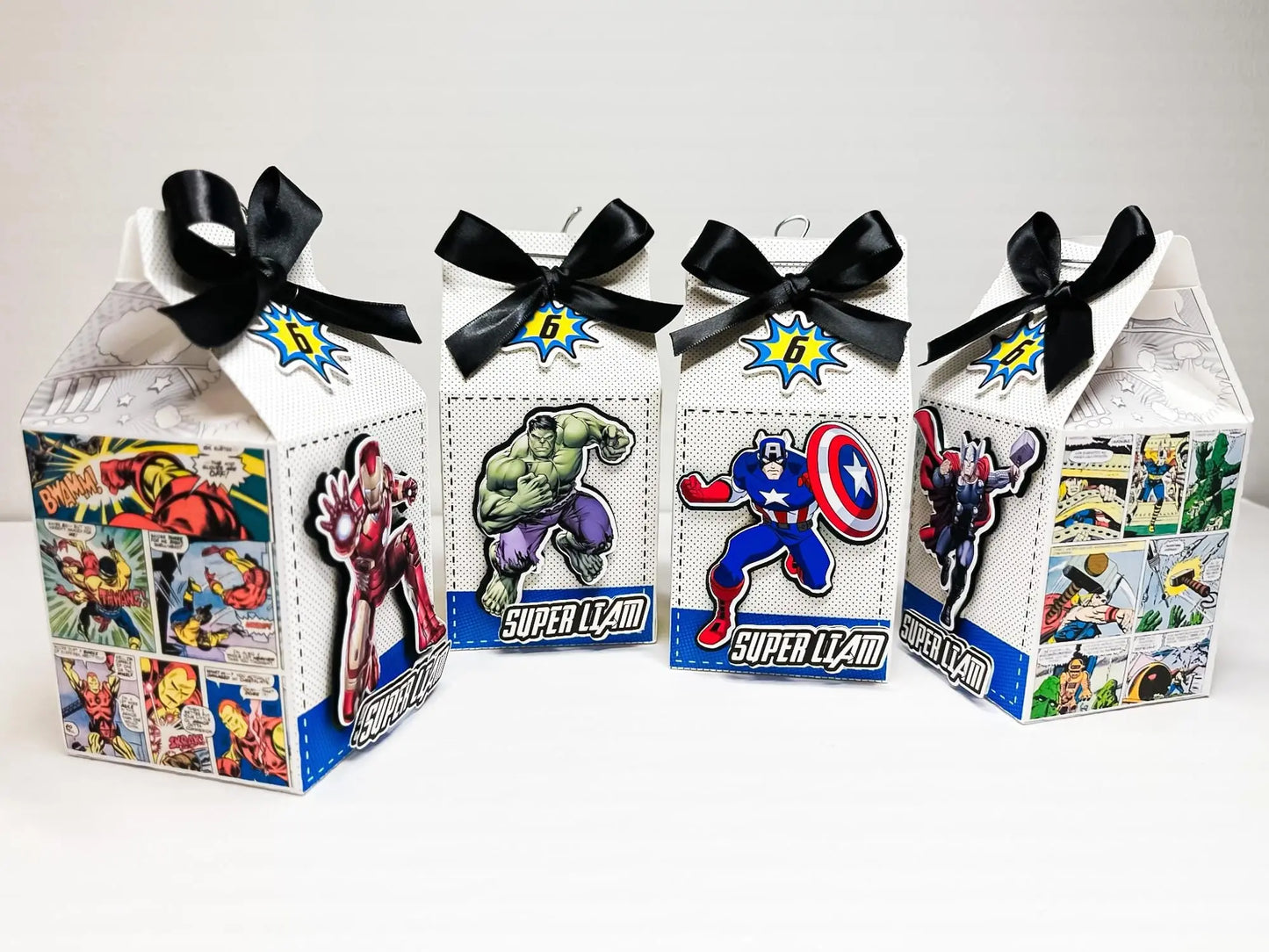 Comic Book Favor Boxes, Superhero Birthday Party Decorations Mi tienda