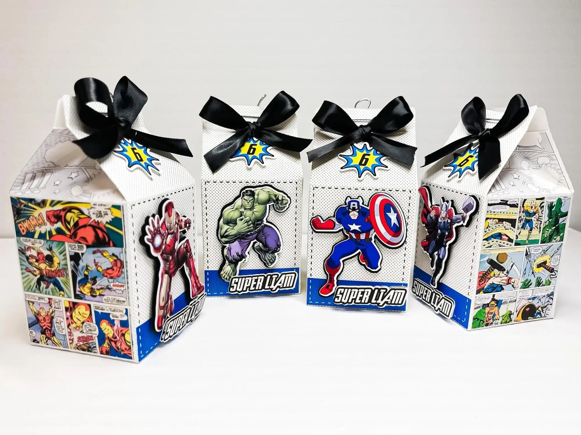 Comic Book Favor Boxes, Superhero Birthday Party Decorations Mi tienda