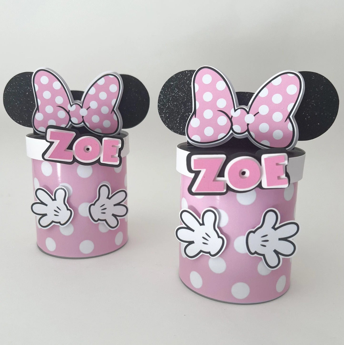 Minnie Mouse Party Favors: Custom 1.3oz Pringles Can, Pink Bow Birthday Decorations Mi tienda