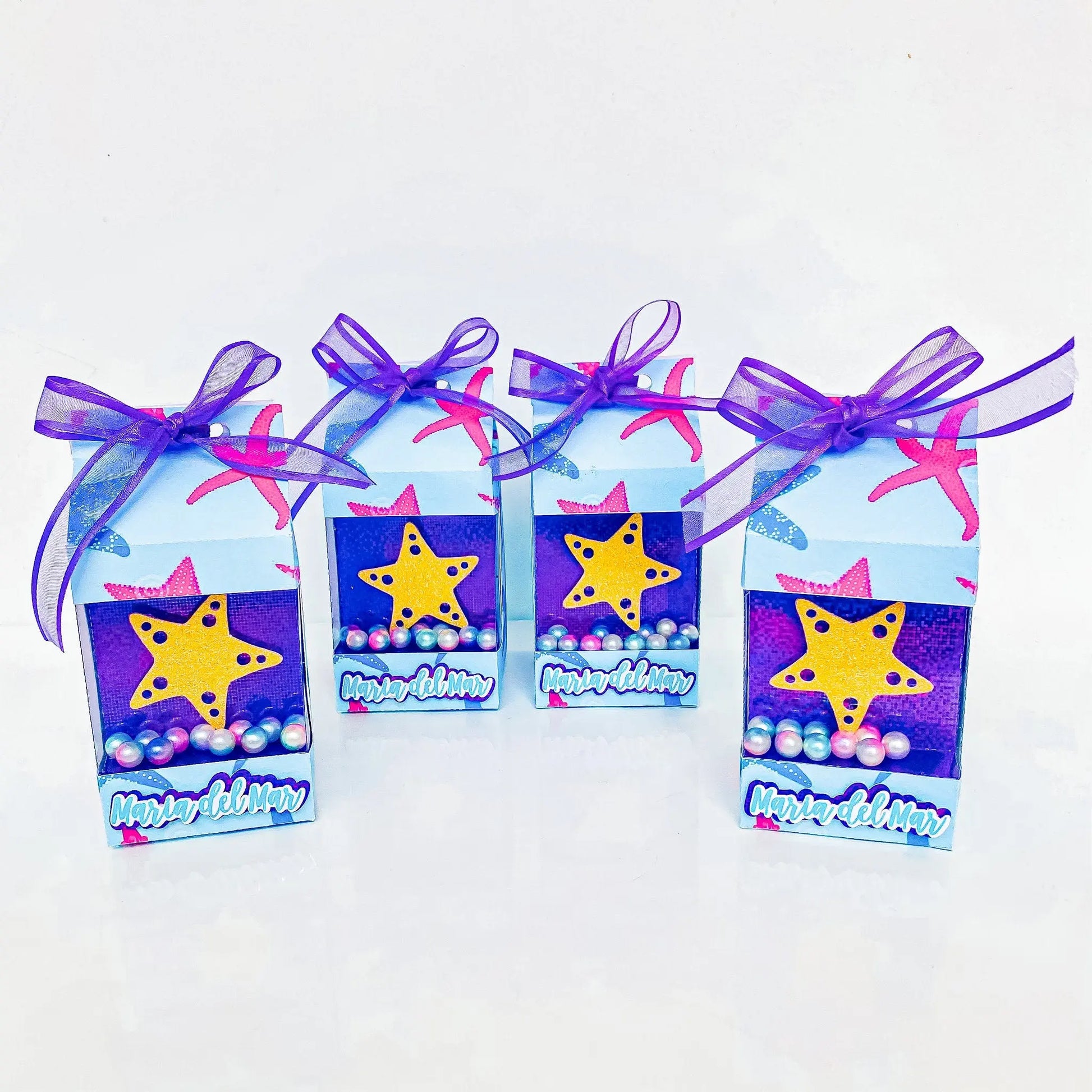 Under the Sea Birthday Party Set: Custom 3D Name Letters, Ocean Favors & Party Boxes Mi tienda