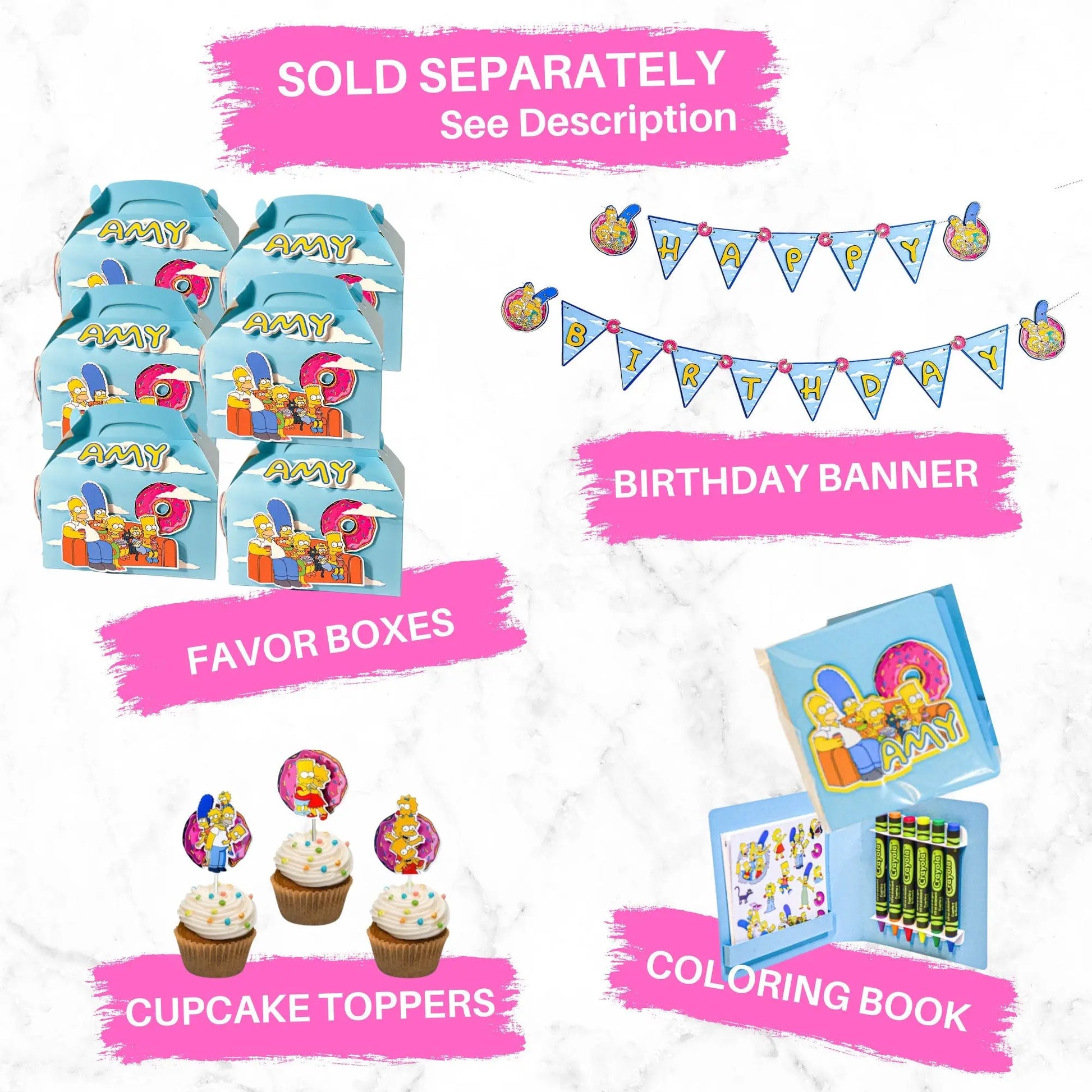 The Simpsons Birthday Banner, The Simpsons Party Decorations, Simpsons Party, Simpsons Birthday Party Mi tienda