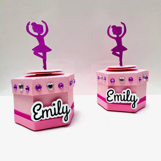 Ballerina Favor Box – Pink Tutu Ballet Birthday Party Treat Box for Girls Dance Theme Mi tienda