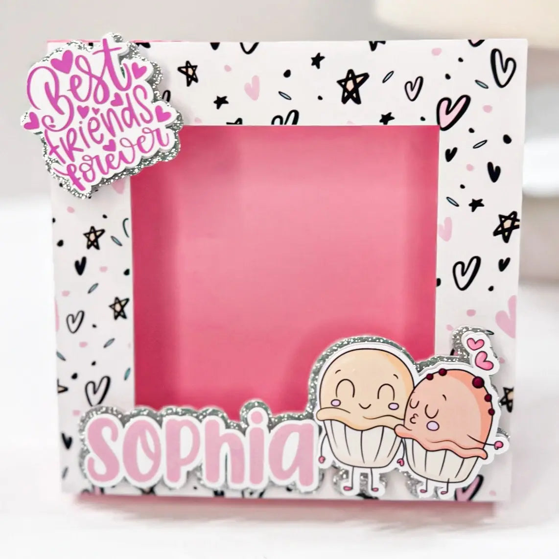 Personalized Besties Gift Tray - Soul Sister Gift Box - Custom Pringles, Candy Tube, Play-Doh Box, Favor Box & Photo Frame - Birthday Gift Mi tienda