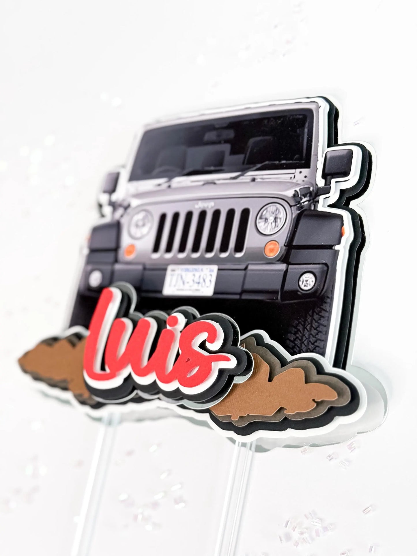Off Road Cake Topper - Jeep Party Decorations - 4x4 Cake Topper - Rugged Birthday Decor - Jeep-Inspired Party - Toyota Off-Road Party Decor Mi tienda