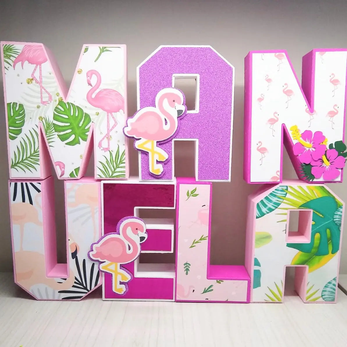 Flamingo 3D Letters Tropical Party Decorations  Flamingo Birthday Party Flamingo Theme Party Flamingo Table Decor Flamingo Centerpiece Mi tienda
