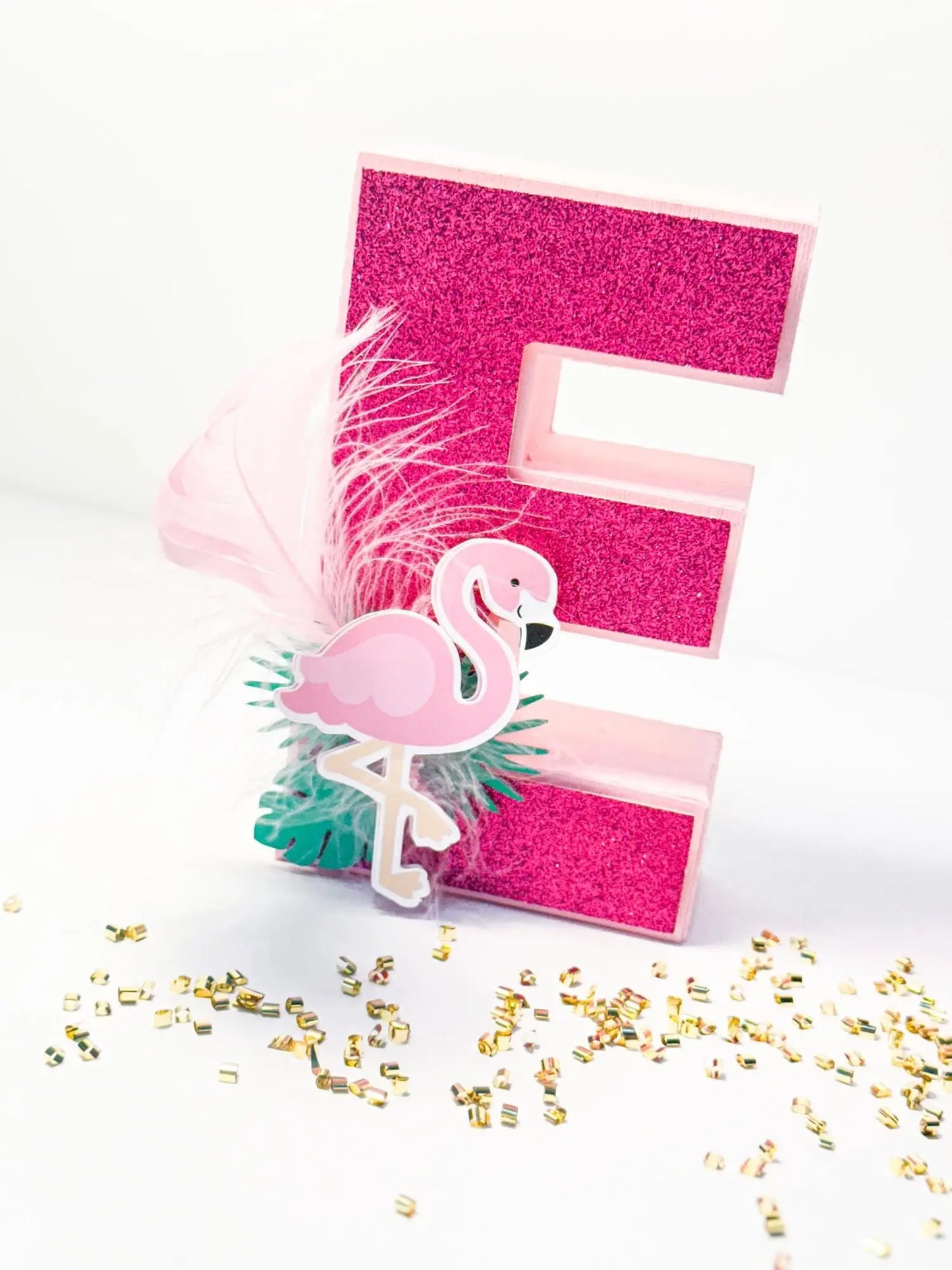 Flamingo 3D Letter or Number - Custom Personalized Tropical Party Supplies, Flamingo Theme Birthday, Custom Flamingo Party Decorations Mi tienda