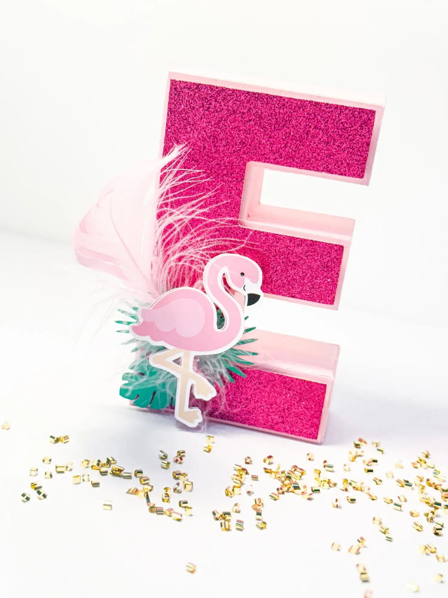 Flamingo 3D Letter or Number - Custom Personalized Tropical Party Supplies, Flamingo Theme Birthday, Custom Flamingo Party Decorations Mi tienda