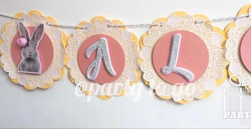 Some Bunny Is One Birthday Banner – Bunny 1st Birthday Party Garland, Girl Easter Spring Decor Mi tienda