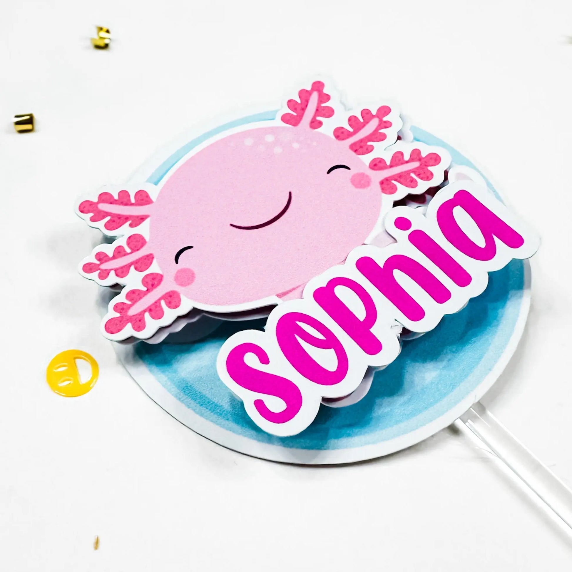 Axolotl Cupcake Toppers Axolotl Party Decorations Cute Axolotl Theme Party Pink Axolotl Toppers Axolotl Birthday Party Salamander Party Mi tienda