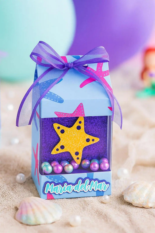 Under the Sea Favor Boxes: Mermaid Party Treat Boxes with Sequins Mi tienda