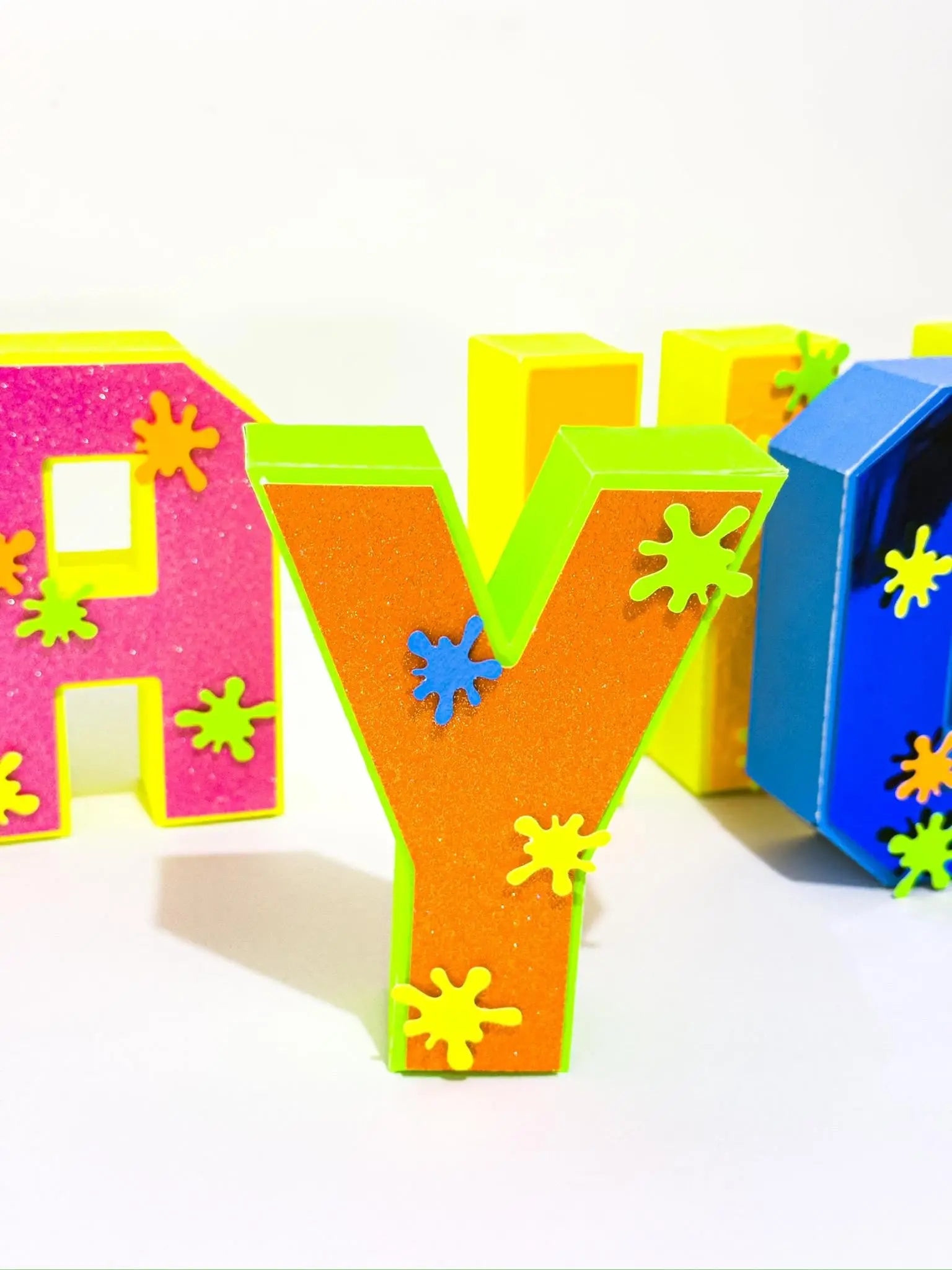 Neon Glow in the Dark Birthday Party 3D Letters - Custom Glow Party Decor - Neon Name Sign - Glow Theme Party Prop - Personalized Letters Mi tienda