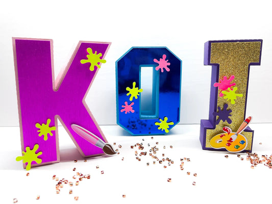 Art Party 3D Letters, Art Party Decorations, Art Birthday Party, Customized Letters, Paint Party, Artist Party Supplies Mi tienda