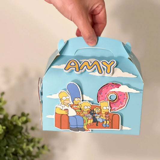 Simpsons Party Favor Box, Simpsons Party Decorations, Simpsons Birthday Theme, Simpsons Treat Box, Simpsons Goody Box Mi tienda