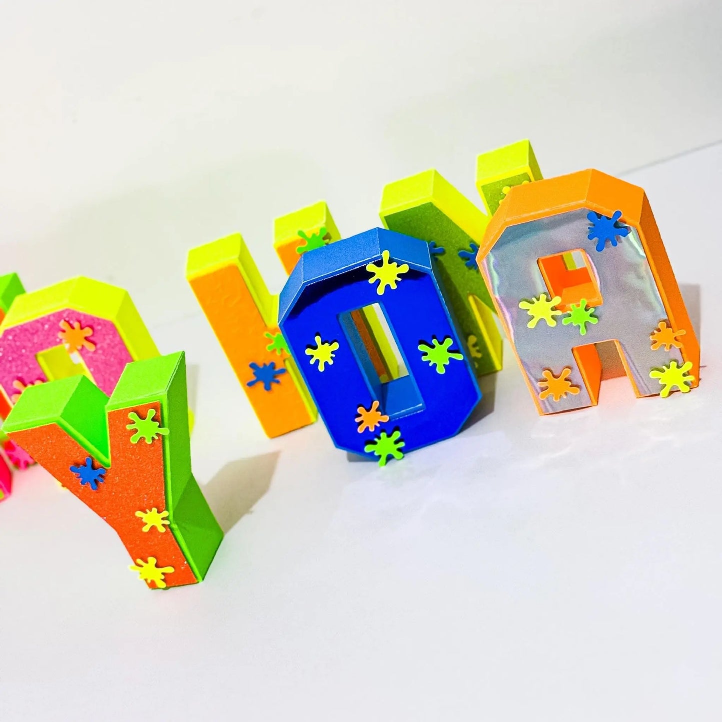 Neon Glow in the Dark Birthday Party 3D Letters - Custom Glow Party Decor - Neon Name Sign - Glow Theme Party Prop - Personalized Letters Mi tienda