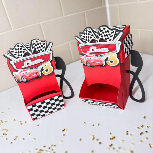 Race Car Favor Box – Custom Fuel Station Candy Box for Racing Theme Birthday Party, Race Car Party Decorations (Set of 6) Mi tienda