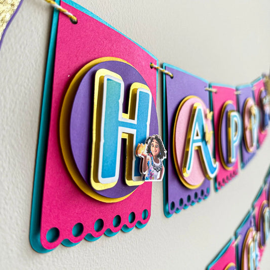 Encanto Birthday Banner – Magical Encanto Party Decoration, Personalized Happy Birthday Garland, Kids Birthday Party Supplies Mi tienda