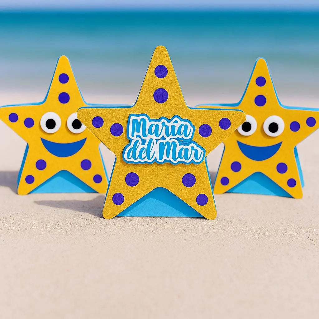Under the Sea Birthday Party Set: Custom 3D Name Letters, Ocean Favors & Party Boxes Mi tienda