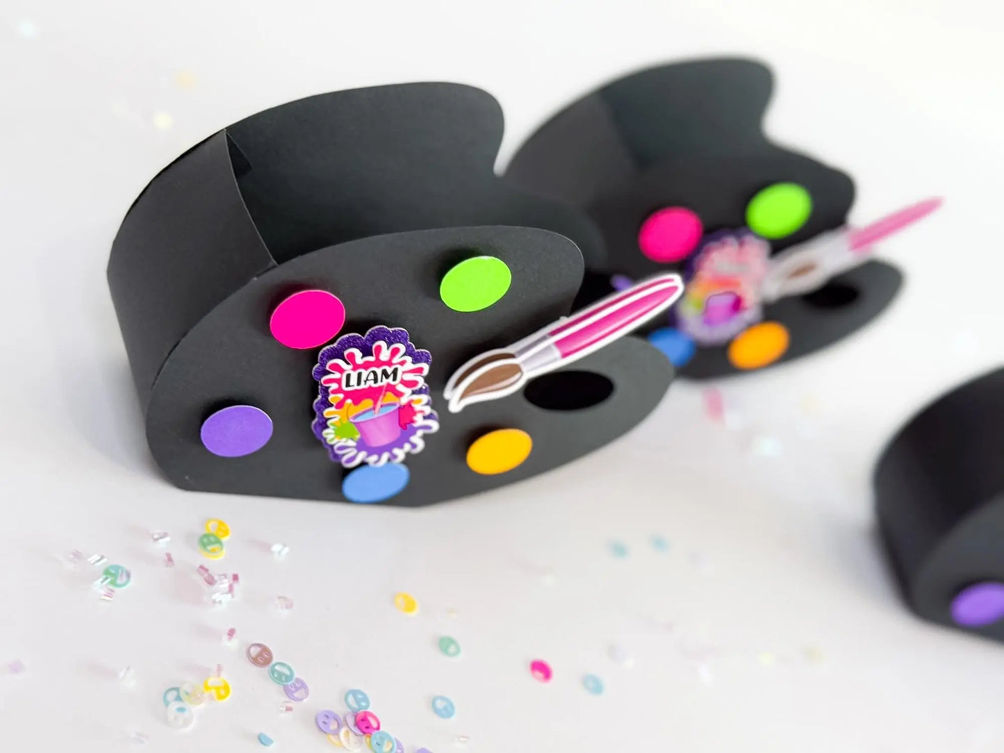 Color Swatch Favor Box | Art Party Candy Holder | Kids Paint Birthday Goodie Box | Set of 6 Mi tienda