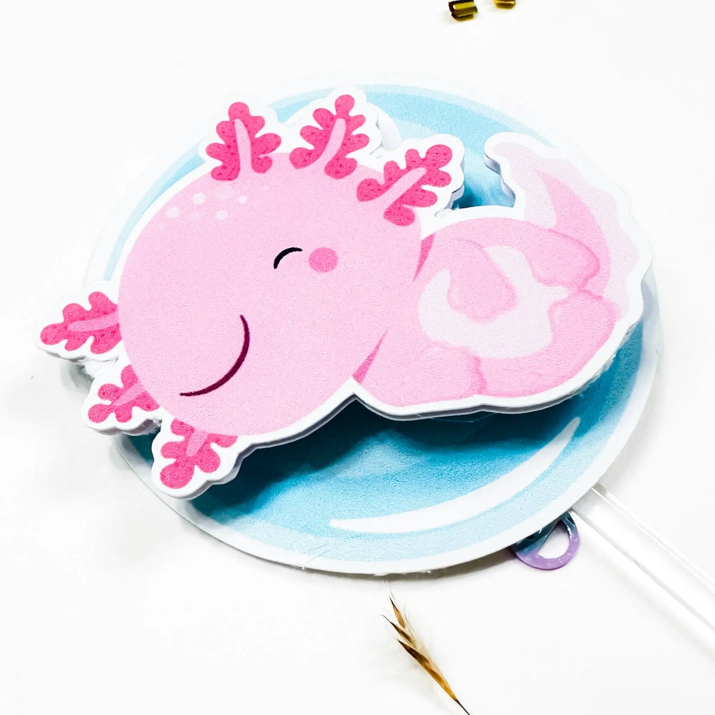 Axolotl Cupcake Toppers Axolotl Party Decorations Cute Axolotl Theme Party Pink Axolotl Toppers Axolotl Birthday Party Salamander Party Mi tienda