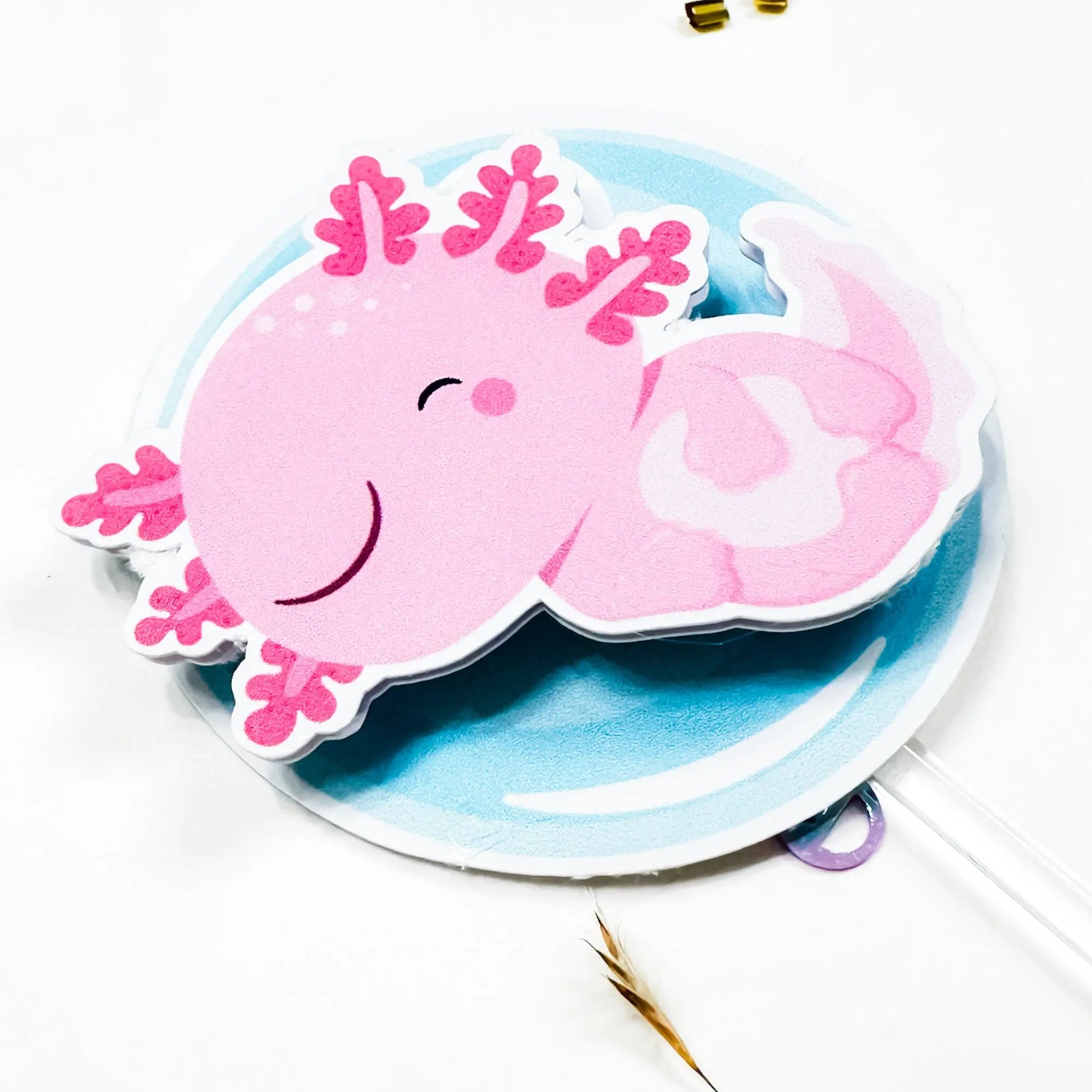 Axolotl Cupcake Toppers Axolotl Party Decorations Cute Axolotl Theme Party Pink Axolotl Toppers Axolotl Birthday Party Salamander Party Mi tienda