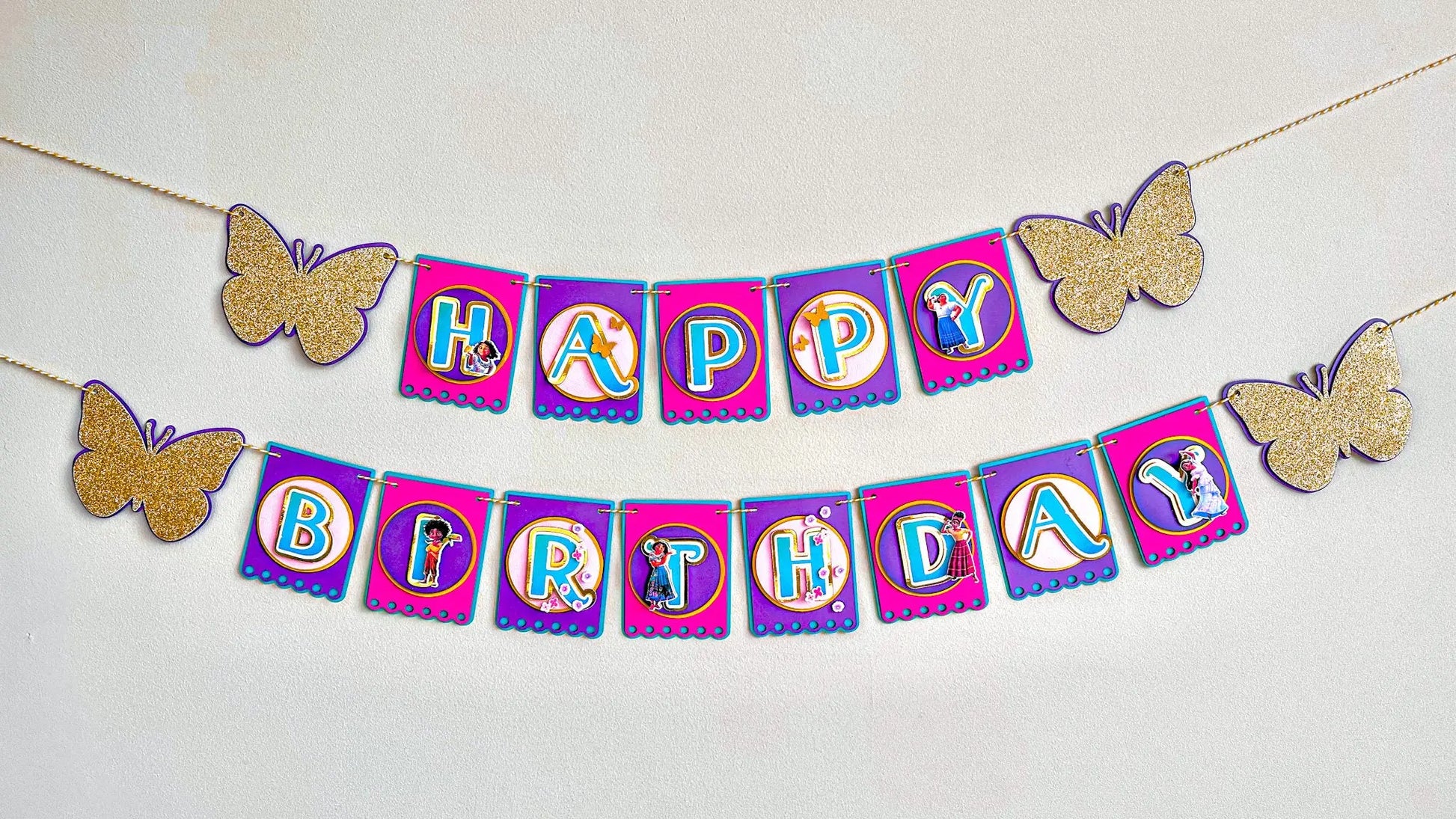 Encanto Birthday Banner – Magical Encanto Party Decoration, Personalized Happy Birthday Garland, Kids Birthday Party Supplies Mi tienda