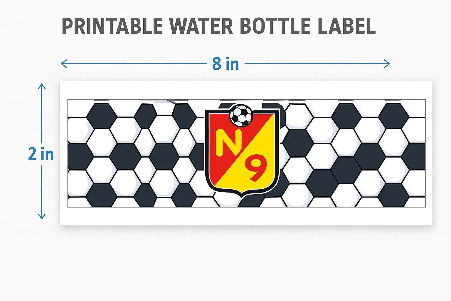 Personalized Soccer Water Bottle Labels | Custom Birthday Stickers | Sports Team Party Favors | Kids Soccer Party Supplies Mi tienda