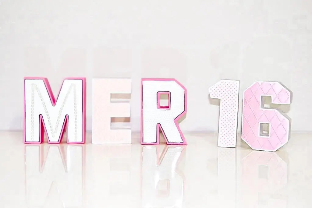 Sweet 16 3D Letters | Custom Name & Numbers Party Decoration | Personalized Sweet Sixteen Table Decor | Teen Birthday Centerpieces Mi tienda