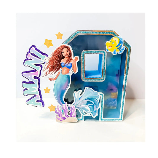 Personalized Little Mermaid 3D Letters | Ariel Inspired Party Decorations | Custom Mermaid Birthday Table Decor | Mermaid Theme Name Sign Mi tienda