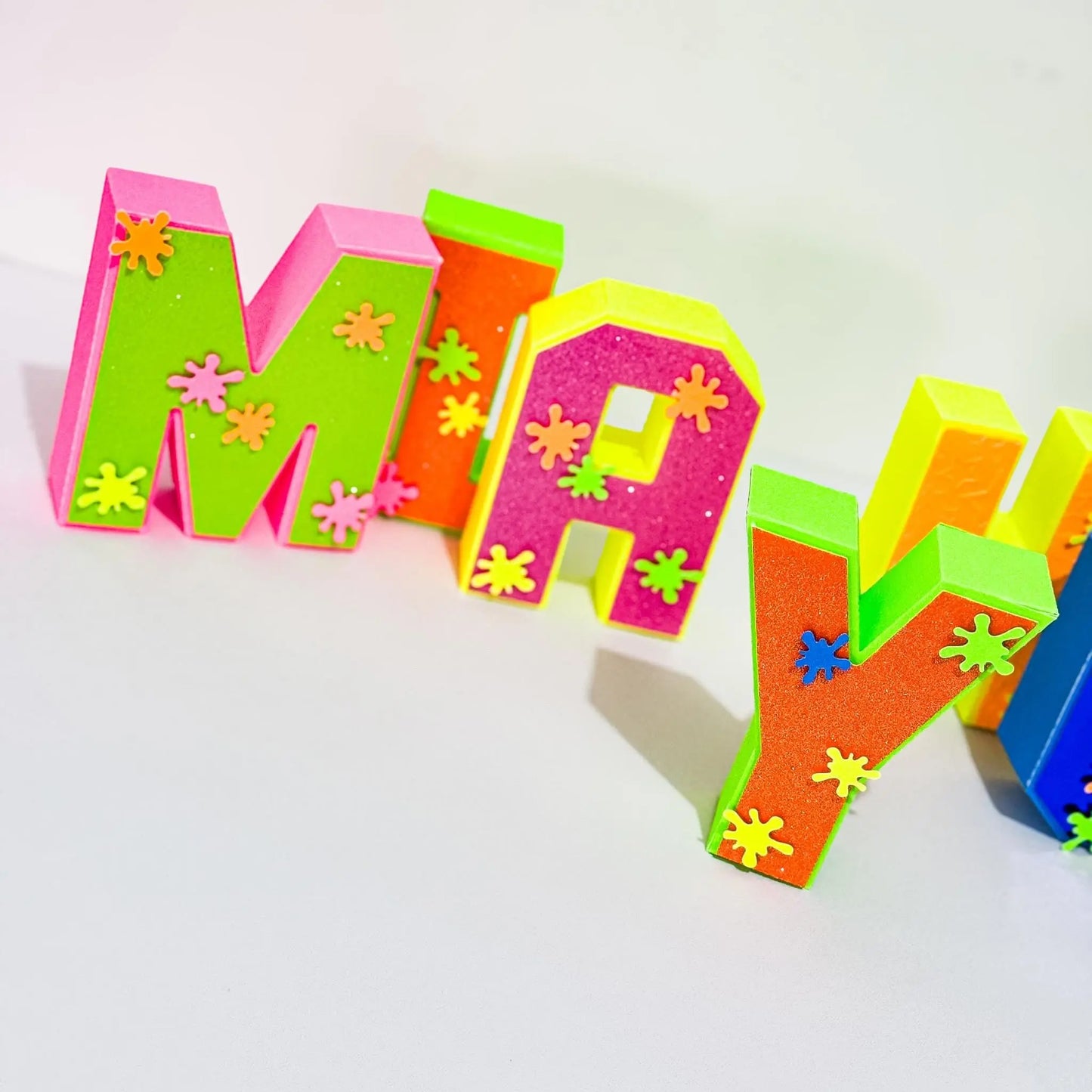 Neon Glow in the Dark Birthday Party 3D Letters - Custom Glow Party Decor - Neon Name Sign - Glow Theme Party Prop - Personalized Letters Mi tienda