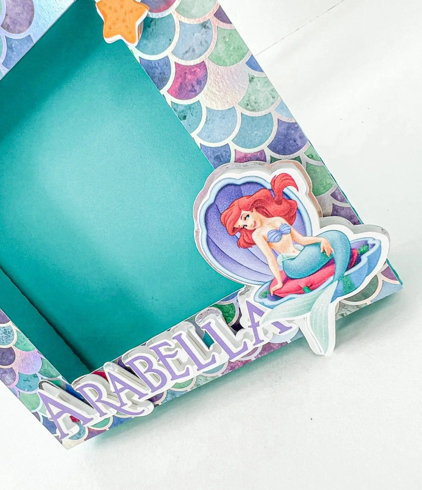 Personalized Mermaid Photo Frame | Little Mermaid Party Favor Mi tienda