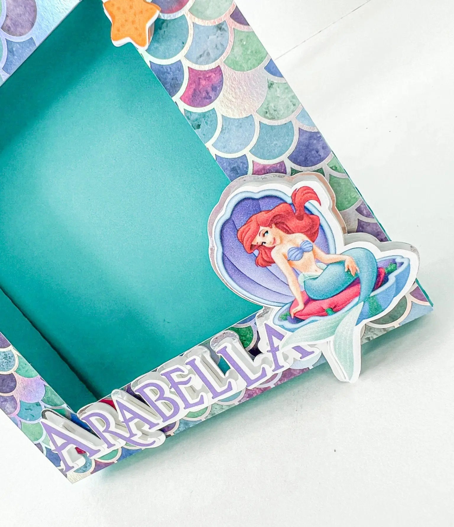 Personalized Mermaid Photo Frame | Little Mermaid Party Favor Mi tienda