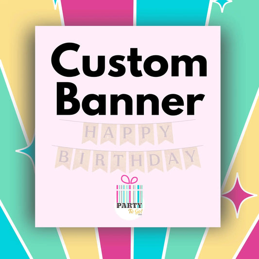 Personalized Party Banner – Custom Birthday & Event Decoration with Tailored Colors and Text Mi tienda