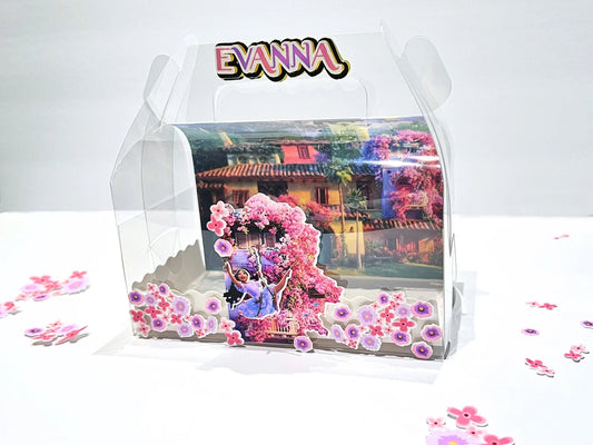 Encanto Favor Boxes – Isabella Birthday Party Decorations, Personalized Gable Box (Acetato) Mi tienda