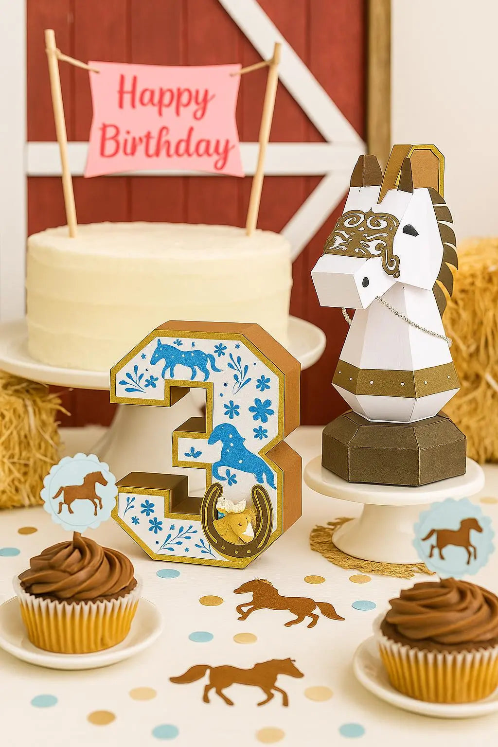 3D Horse Favor Box: Cowboy Birthday, Equestrian Party Decor Mi tienda