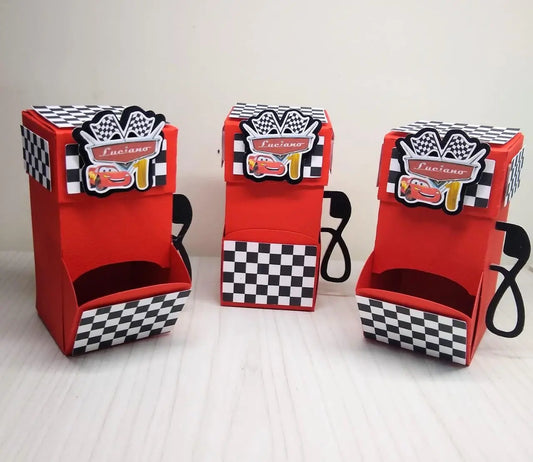 Race Car Favor Box | Custom Racing Party Favors | Race Car Birthday Decorations | Fuel Station Candy Box | Racing Theme Party Supplies Mi tienda