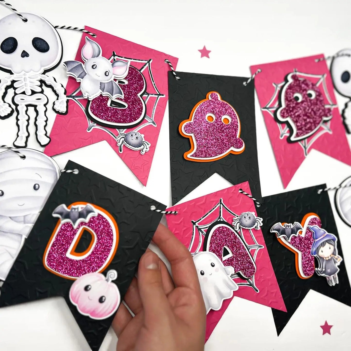 Pink Halloween Banner Ghost Party Decoration Happy Boo Day Banner Pink Ghost Party Girl Halloween Birthday Spooky Halloween Theme Party Mi tienda