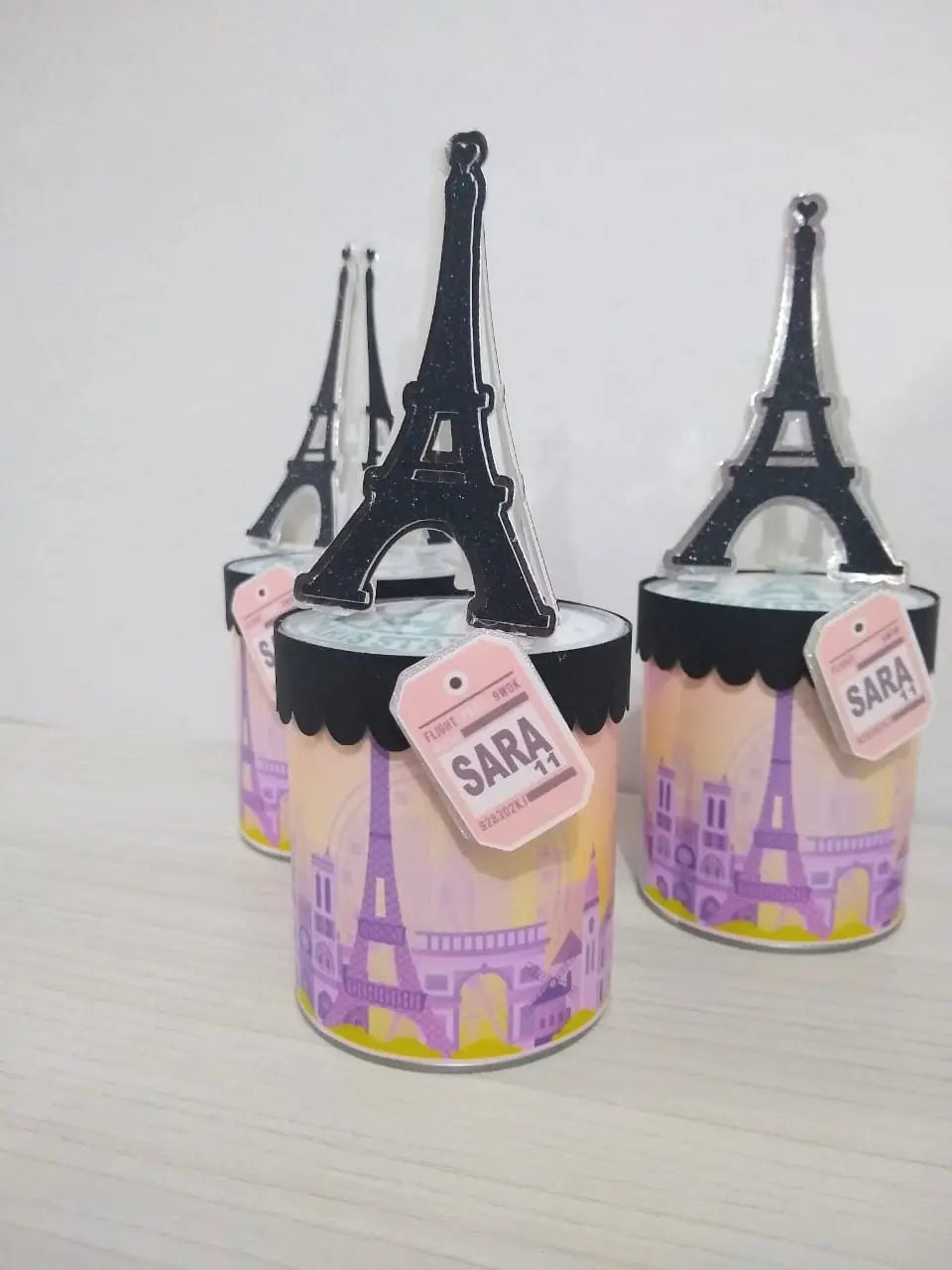 Paris Pringles Party Favors – Eiffel Tower Snack Tubes – Pink & Black French Birthday Decorations Mi tienda