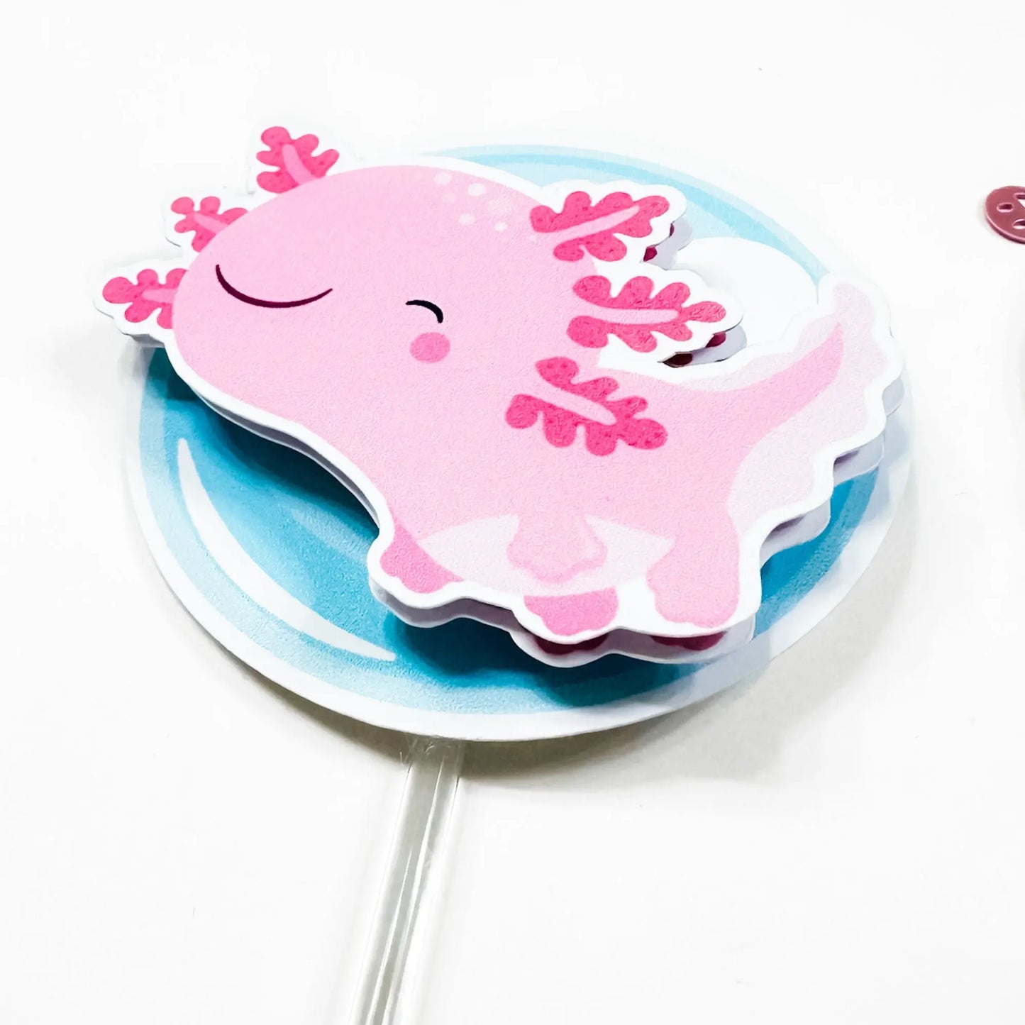 Axolotl Cupcake Toppers Axolotl Party Decorations Cute Axolotl Theme Party Pink Axolotl Toppers Axolotl Birthday Party Salamander Party Mi tienda
