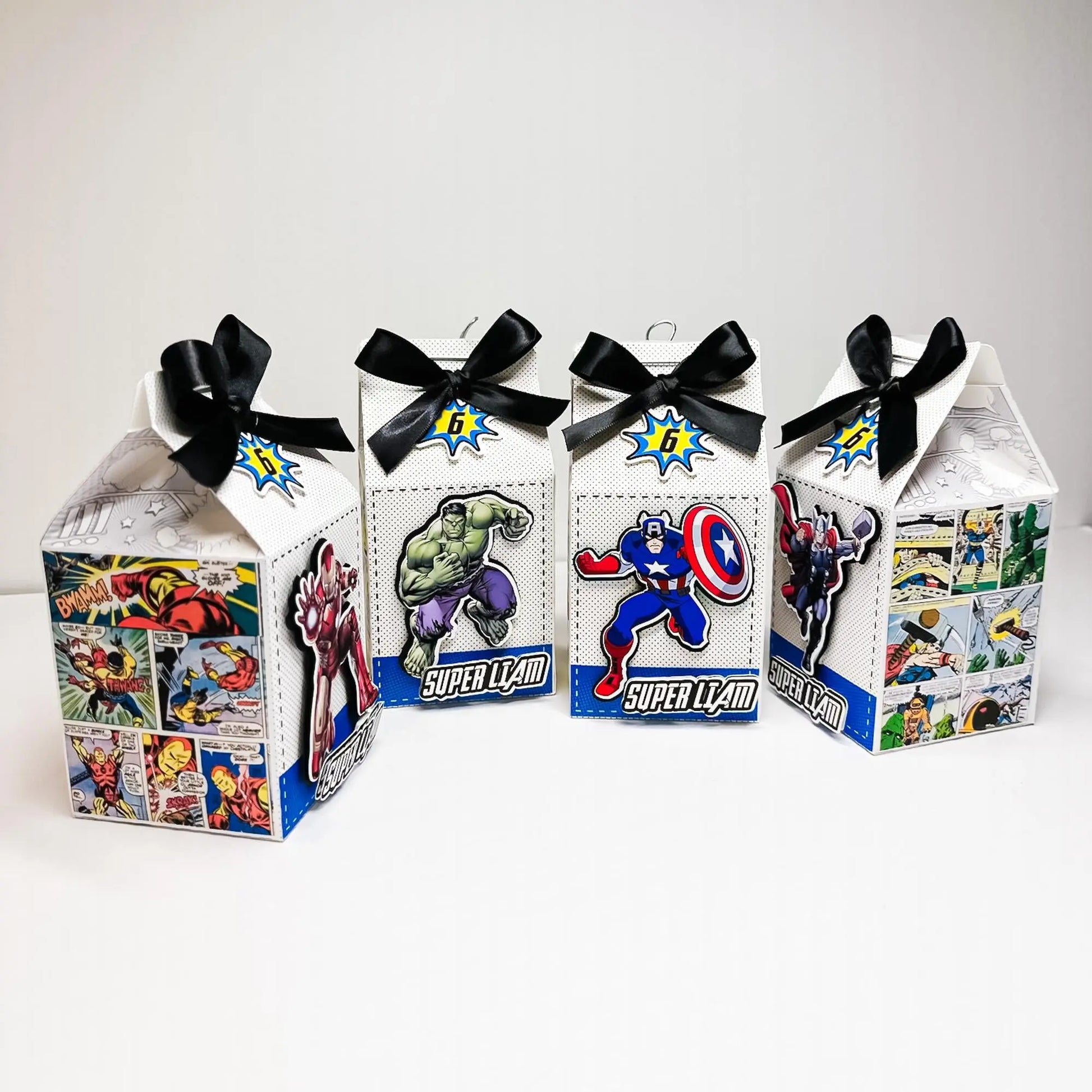Comic Book Favor Boxes, Superhero Birthday Party Decorations Mi tienda