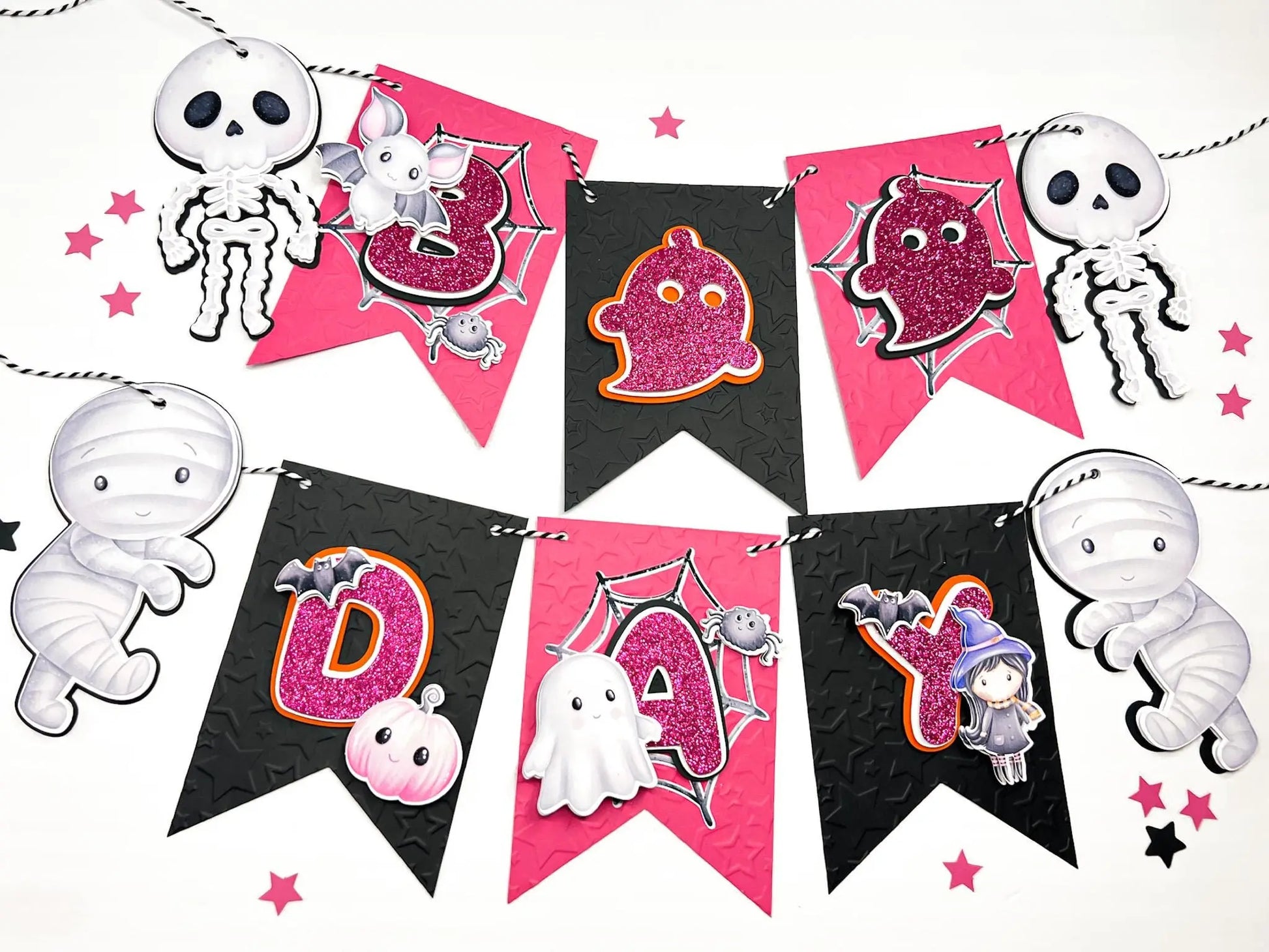 Pink Halloween Banner Ghost Party Decoration Happy Boo Day Banner Pink Ghost Party Girl Halloween Birthday Spooky Halloween Theme Party Mi tienda