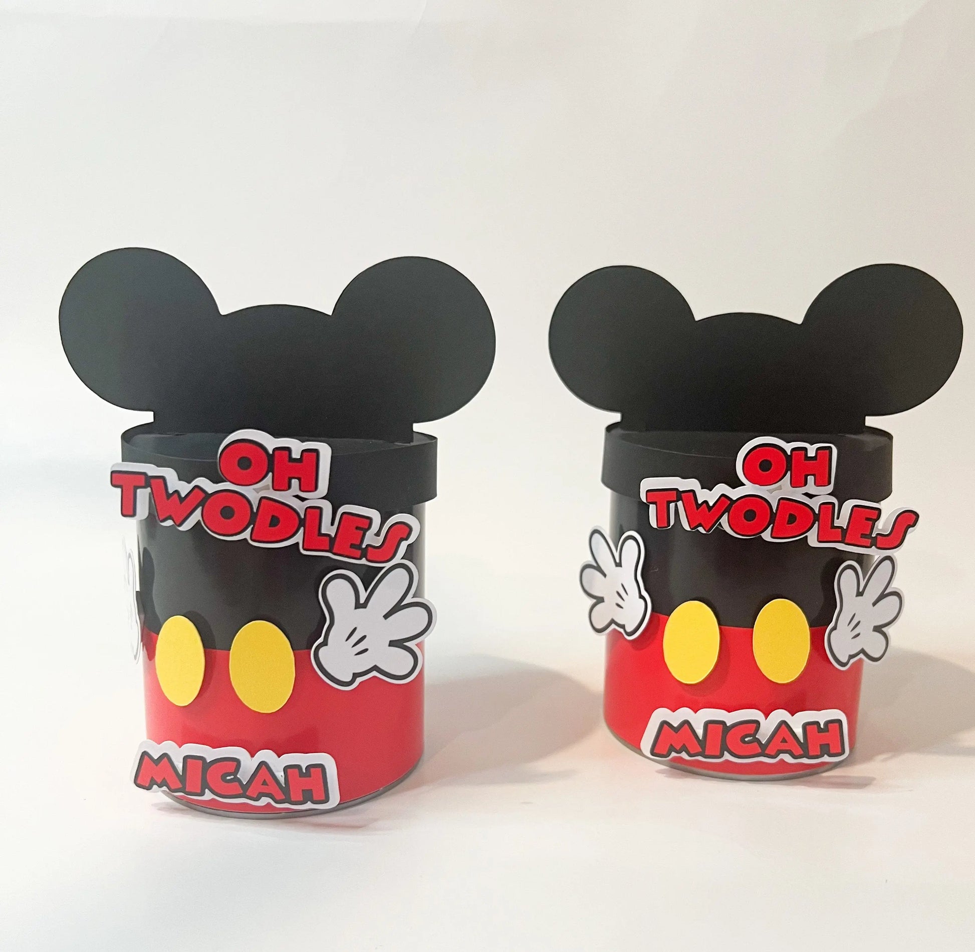 Mickey Mouse Party Favors: “Oh Twodles” Custom 1.3oz Pringles Can, Red Birthday Decor Mi tienda