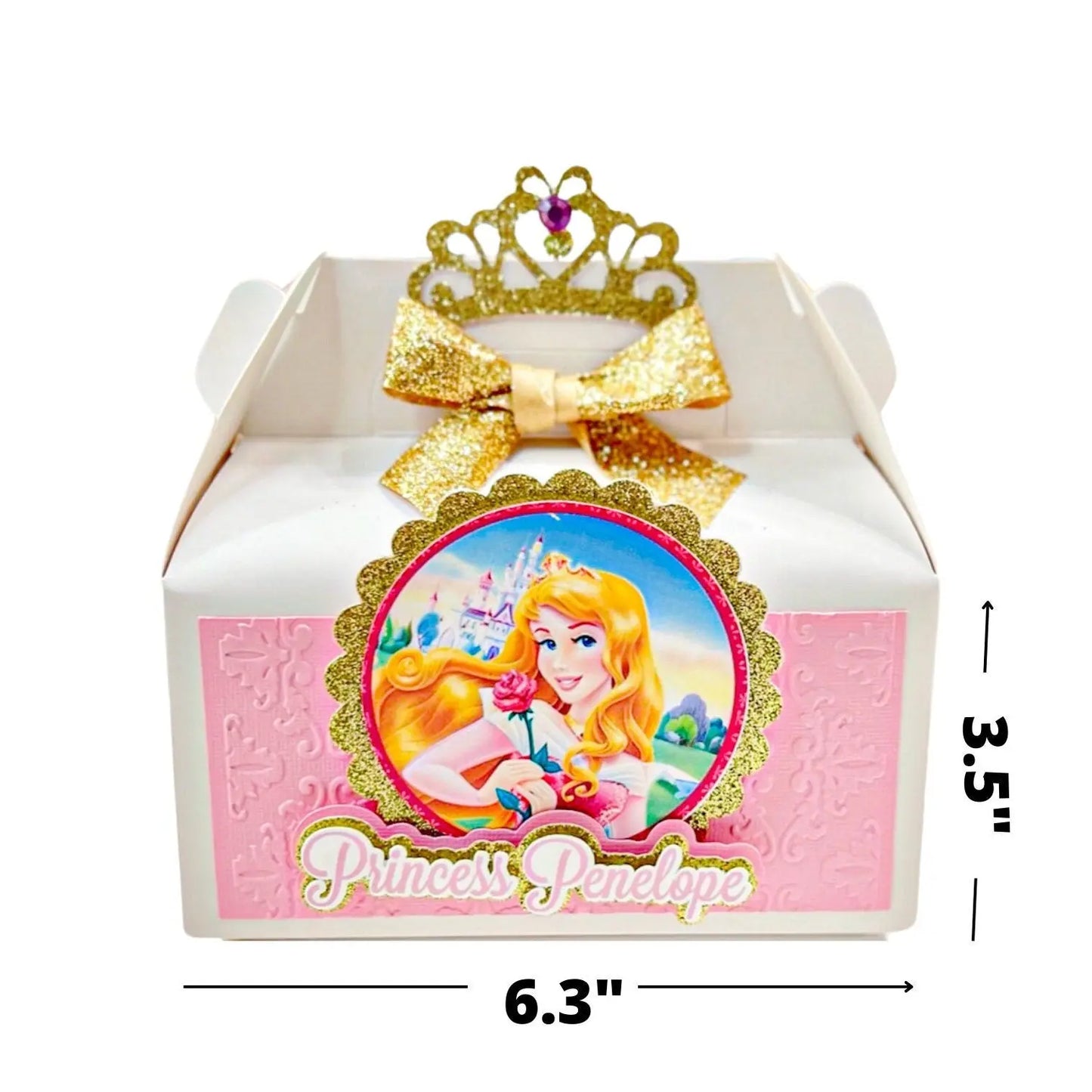 Princess Favor Boxes – Royal Party Gift Boxes with Crown & Bow – Princess Theme Birthday Decorations Mi tienda