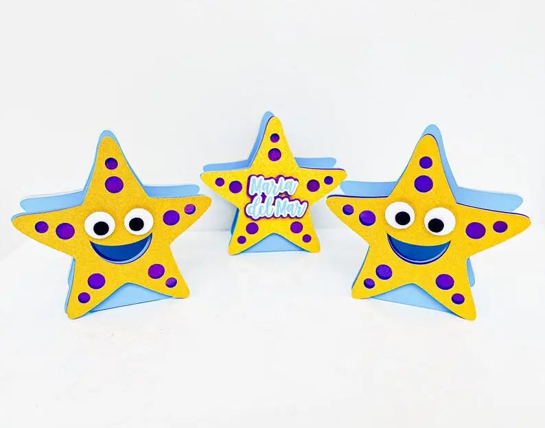 Starfish Treat Boxes | Under the Sea Party Favors | Kids Birthday or Baby Shower Decor Mi tienda