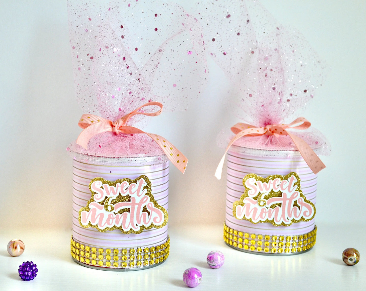 Half Birthday Girl Party Bundle – Pink and Gold Decor, 3D Name Letters, Favor Boxes & Hershey’s – 6 Month Celebration Kit Mi tienda