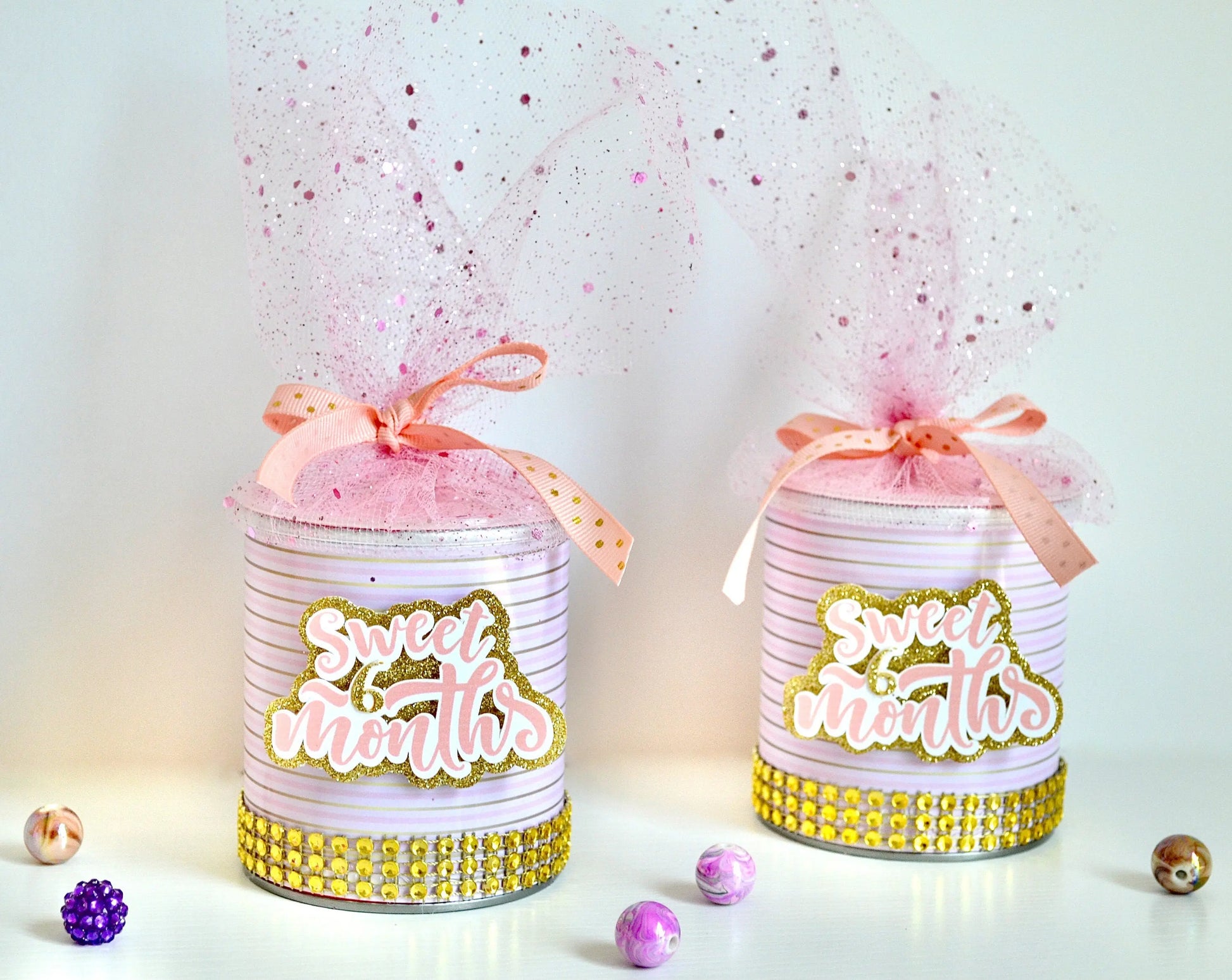 Half Birthday Girl Party Bundle – Pink and Gold Decor, 3D Name Letters, Favor Boxes & Hershey’s – 6 Month Celebration Kit Mi tienda