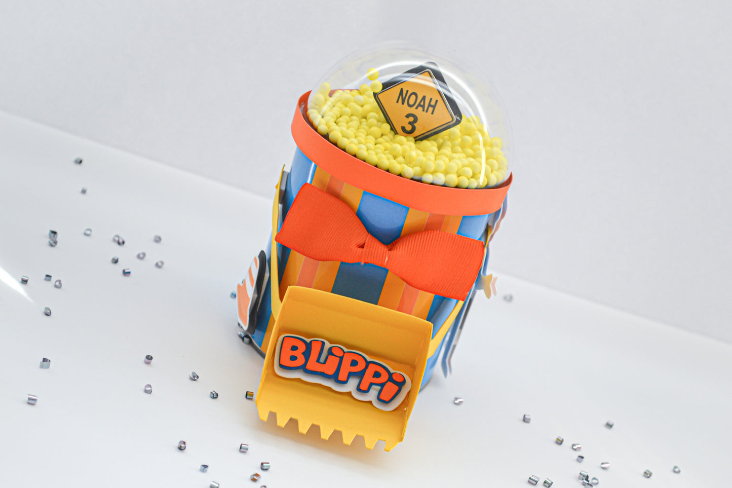 Blippi Construction Party Favor – Custom Mini Chip Can Labels