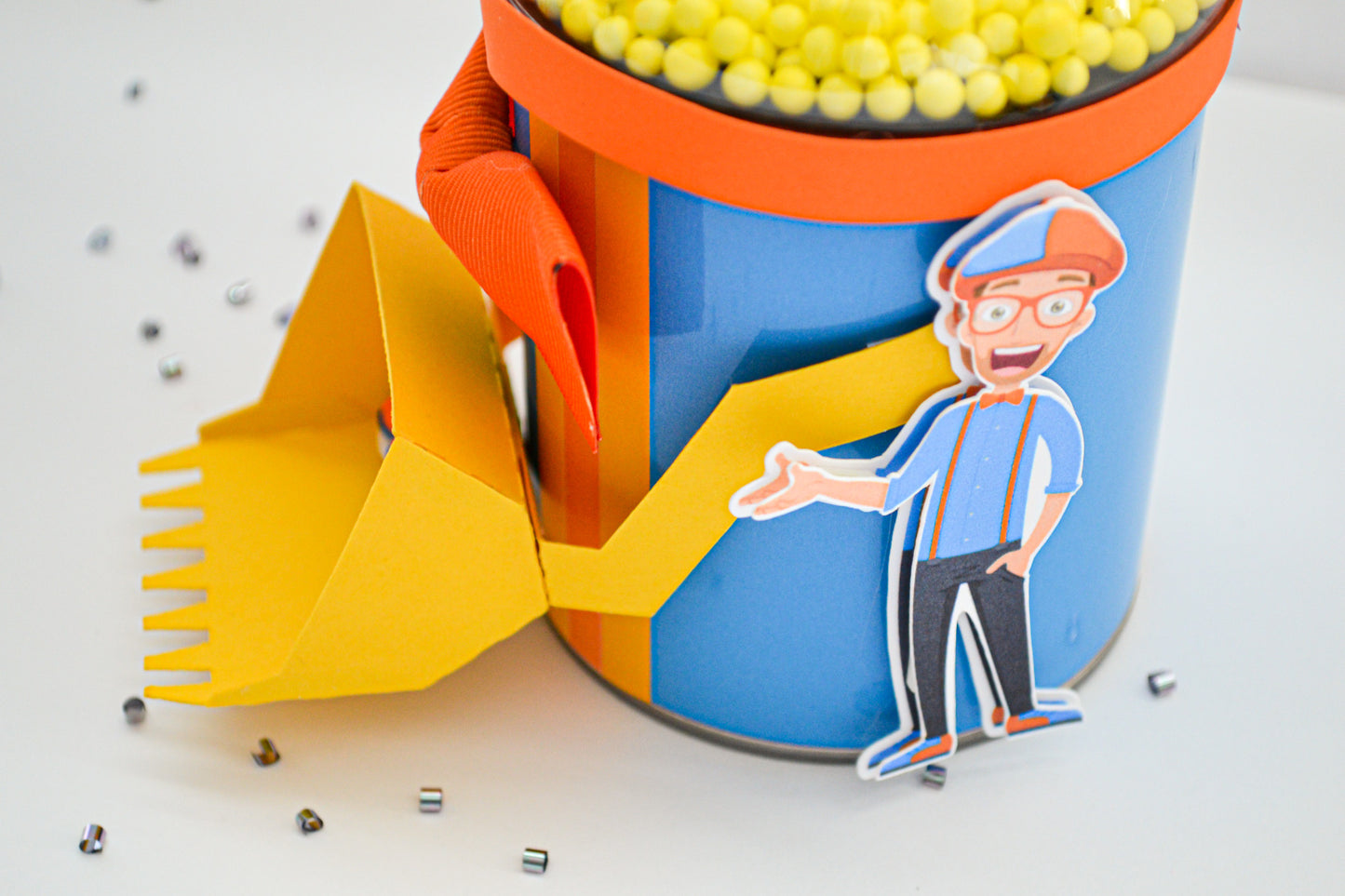 Blippi Construction Party Favor – Custom Mini Chip Can Labels