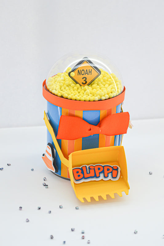 Blippi Construction Party Favor – Custom Mini Chip Can Labels