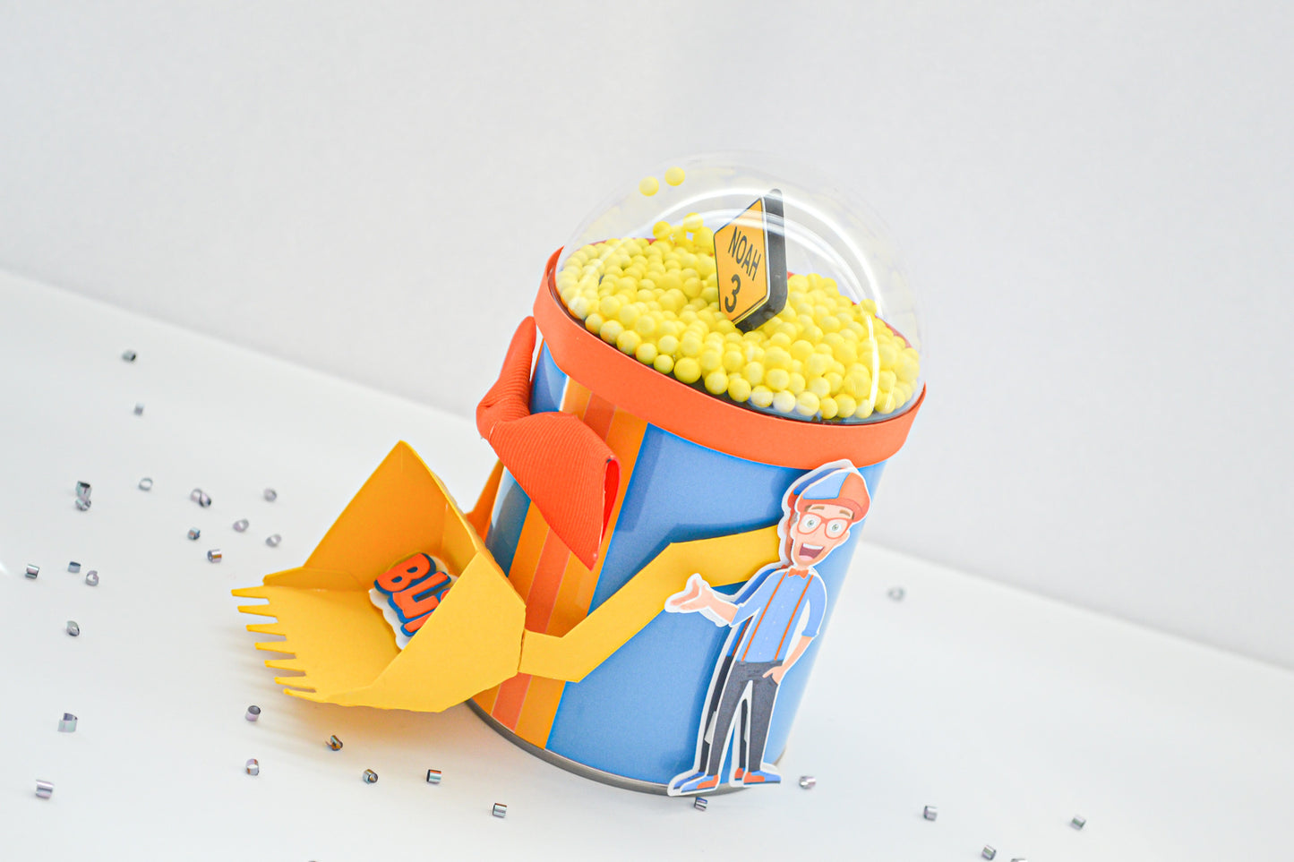 Blippi Construction Party Favor – Custom Mini Chip Can Labels