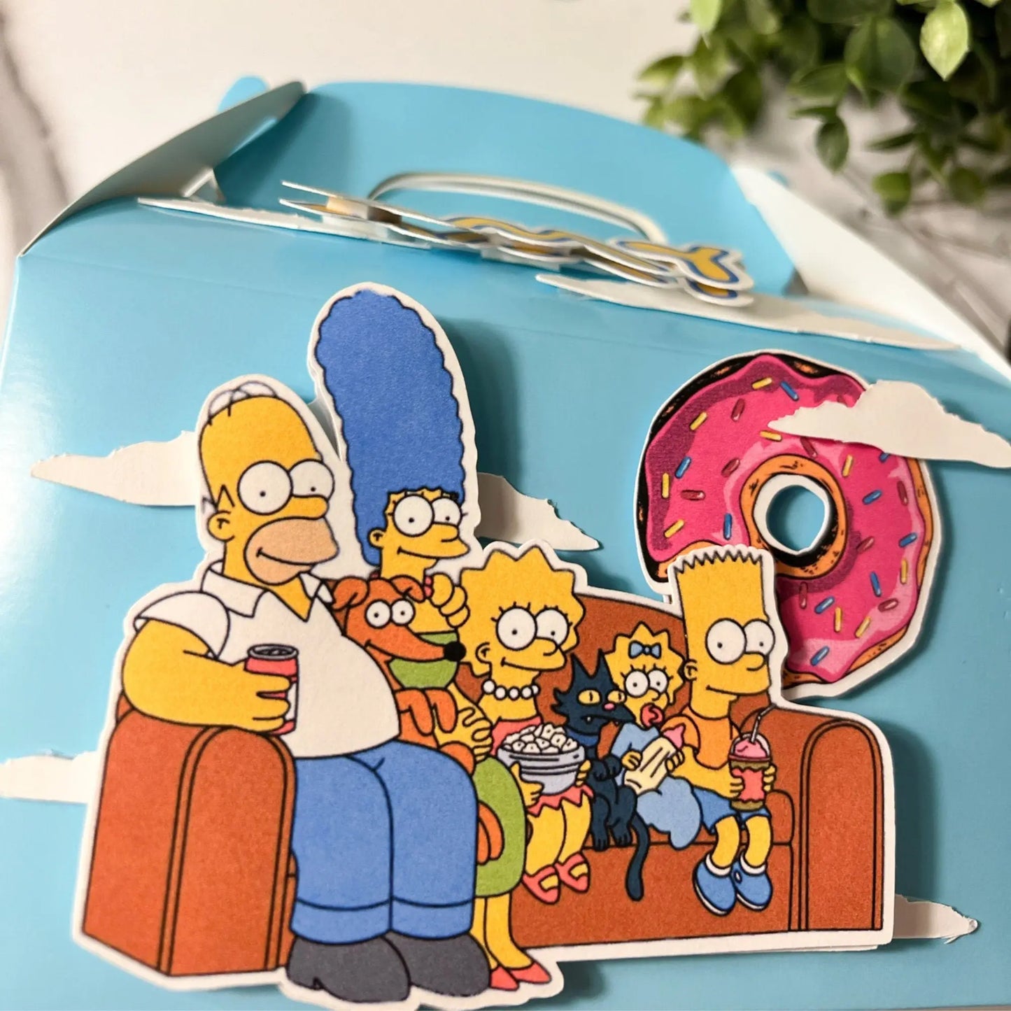Simpsons Party Favor Box, Simpsons Party Decorations, Simpsons Birthday Theme, Simpsons Treat Box, Simpsons Goody Box Mi tienda